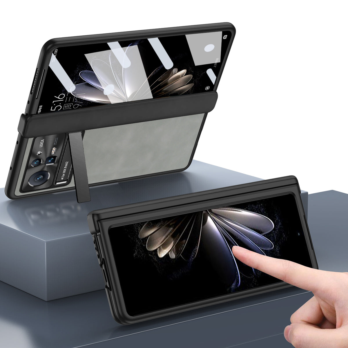 For Xiaomi Mix Fold 2 5G Hinge Protection All-Inclusive Cover Nappa Texture PU Leather PC Shell Kickstand Phone Case with Tempered Glass Film For Xiaomi Mix Fold 2 5G Hinge Protection All-Inclusive Cover Nappa Texture PU Leather PC Shell Kickstand Phone Case with Tempered Glass Film